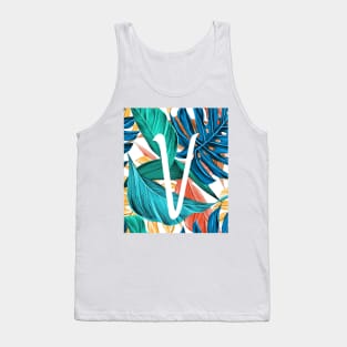 Tropical Alphabet “V” Tank Top